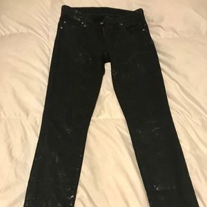7 For All Mankind Snake skin black print jeans